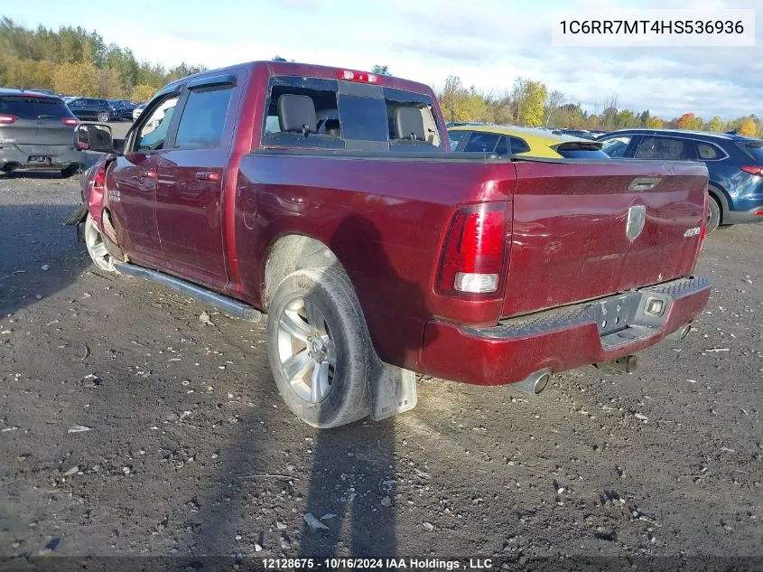 2017 Ram 1500 Sport VIN: 1C6RR7MT4HS536936 Lot: 12128675