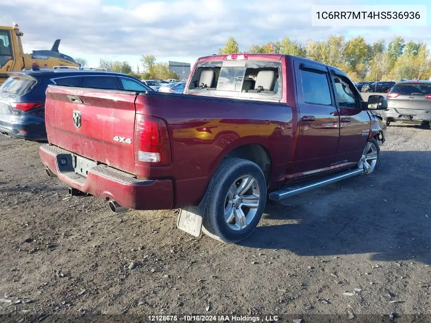 2017 Ram 1500 Sport VIN: 1C6RR7MT4HS536936 Lot: 12128675