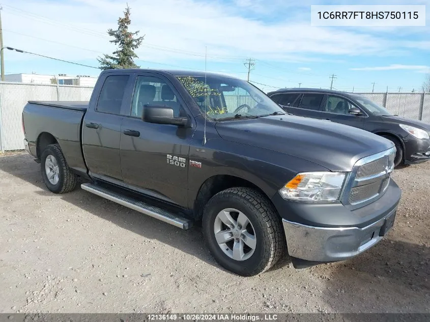 2017 Ram 1500 St VIN: 1C6RR7FT8HS750115 Lot: 12136149