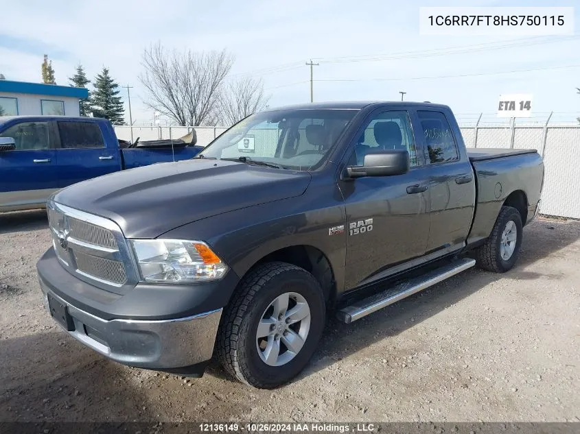 2017 Ram 1500 St VIN: 1C6RR7FT8HS750115 Lot: 12136149