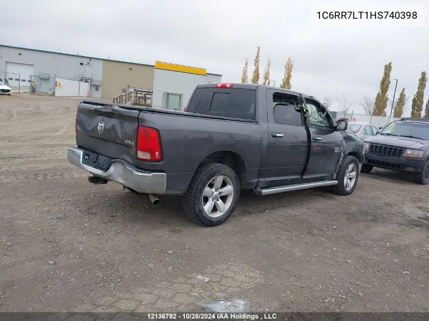 2017 Ram 1500 Slt VIN: 1C6RR7LT1HS740398 Lot: 12136792