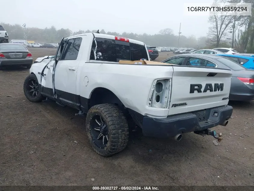 2017 Ram 1500 Rebel 4X4 5'7 Box VIN: 1C6RR7YT3HS559294 Lot: 39302727