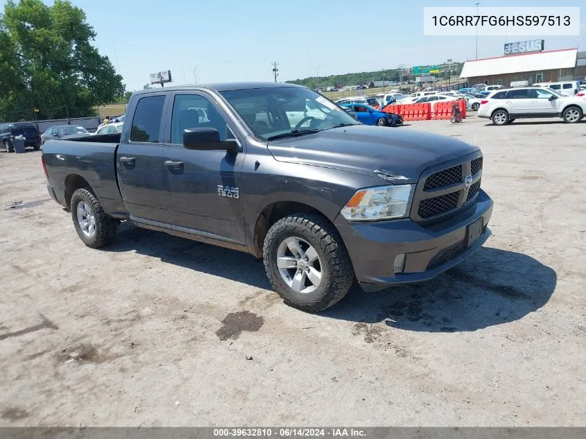 2017 Ram 1500 Express Quad Cab 4X4 6'4 Box VIN: 1C6RR7FG6HS597513 Lot: 39632810