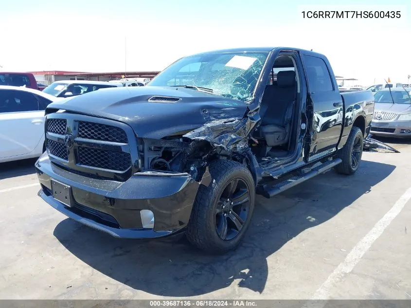 2017 Ram 1500 Night 4X4 5'7 Box VIN: 1C6RR7MT7HS600435 Lot: 39687136