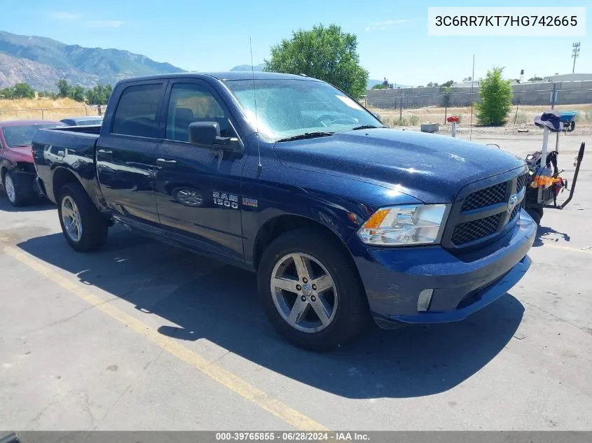 2017 Ram 1500 Express 4X4 5'7 Box VIN: 3C6RR7KT7HG742665 Lot: 39765855