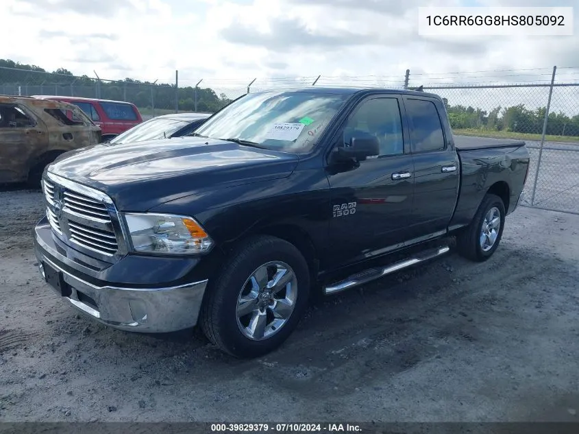 2017 Ram 1500 Big Horn Quad Cab 4X2 6'4 Box VIN: 1C6RR6GG8HS805092 Lot: 39829379