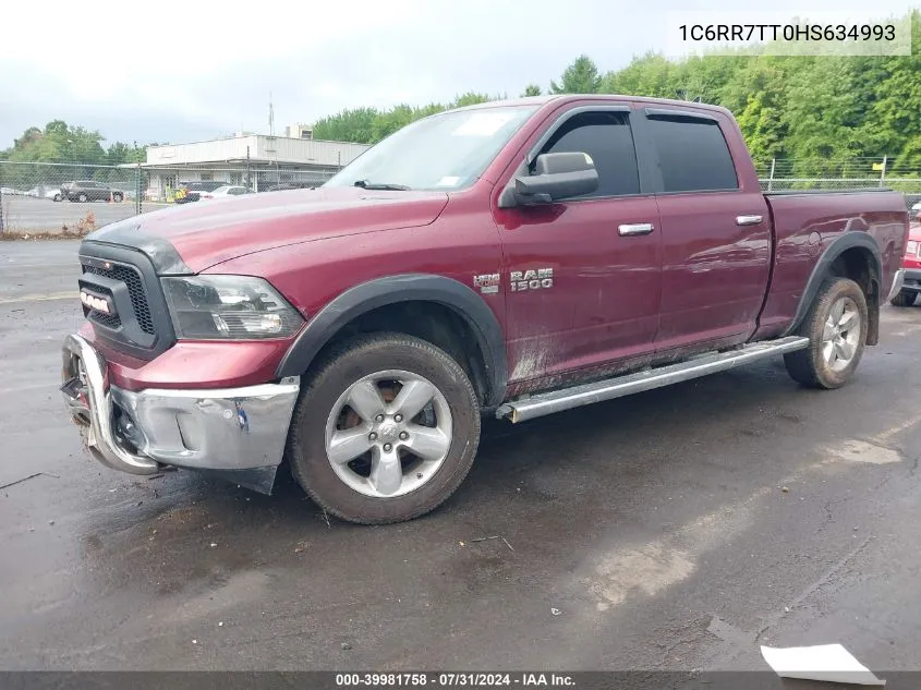 1C6RR7TT0HS634993 2017 Ram 1500 Big Horn 4X4 6'4 Box