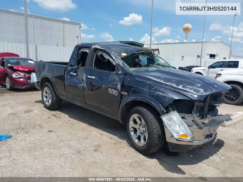 2017 Ram 1500 Laramie Quad Cab 4X2 6'4 Box VIN: 1C6RR6JT3HS520144 Lot: 40007881