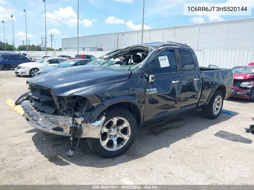 2017 Ram 1500 Laramie Quad Cab 4X2 6'4 Box VIN: 1C6RR6JT3HS520144 Lot: 40007881