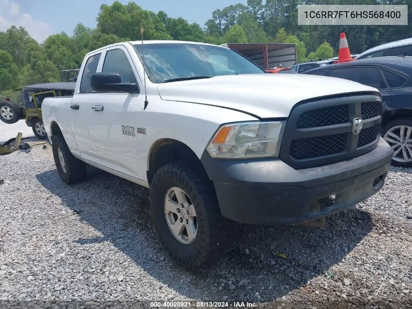 2017 Ram 1500 Tradesman Quad Cab 4X4 6'4 Box VIN: 1C6RR7FT6HS568400 Lot: 40020921