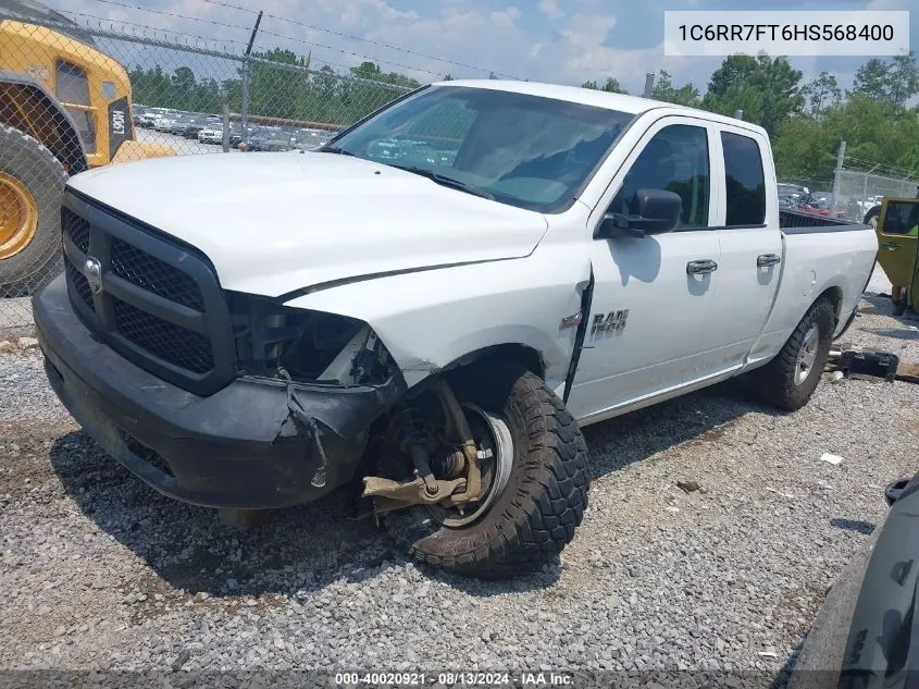 2017 Ram 1500 Tradesman Quad Cab 4X4 6'4 Box VIN: 1C6RR7FT6HS568400 Lot: 40020921