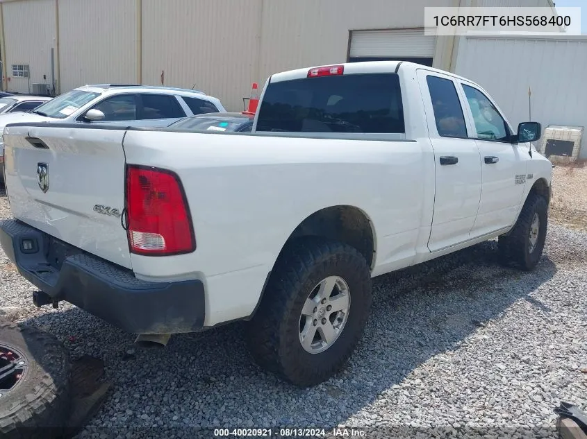 1C6RR7FT6HS568400 2017 Ram 1500 Tradesman Quad Cab 4X4 6'4 Box