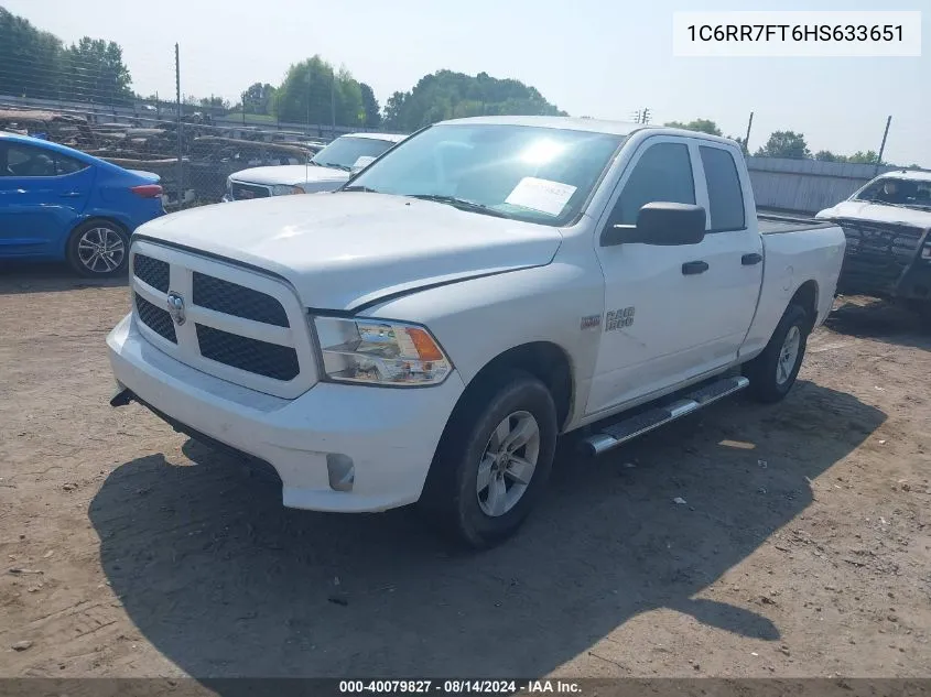 1C6RR7FT6HS633651 2017 Ram 1500 Express Quad Cab 4X4 6'4 Box