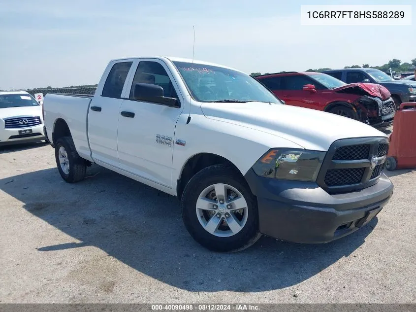 2017 Ram 1500 Tradesman Quad Cab 4X4 6'4 Box VIN: 1C6RR7FT8HS588289 Lot: 40090498