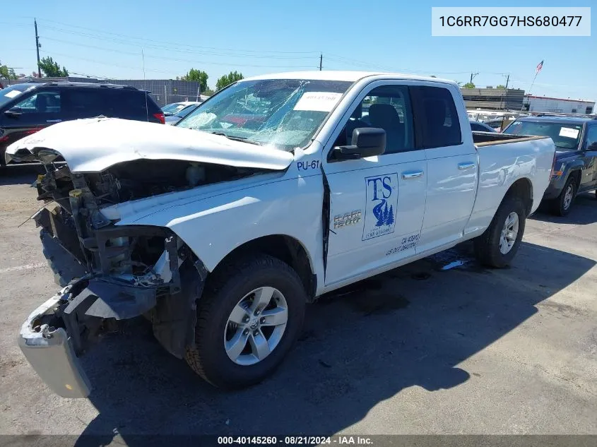 2017 Ram 1500 Slt Quad Cab 4X4 6'4 Box VIN: 1C6RR7GG7HS680477 Lot: 40145260