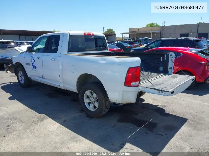 2017 Ram 1500 Slt Quad Cab 4X4 6'4 Box VIN: 1C6RR7GG7HS680477 Lot: 40145260