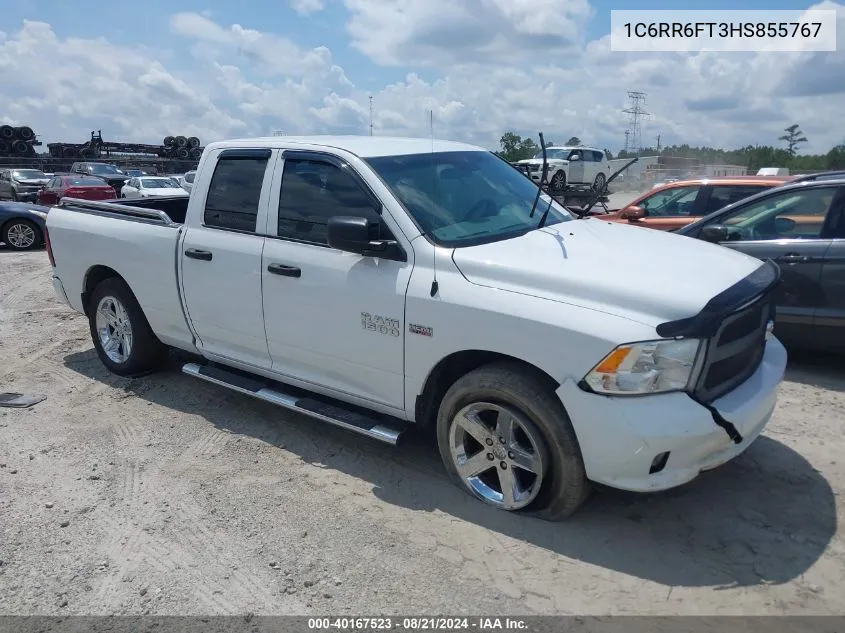 2017 Ram 1500 Express Quad Cab 4X2 6'4 Box VIN: 1C6RR6FT3HS855767 Lot: 40167523