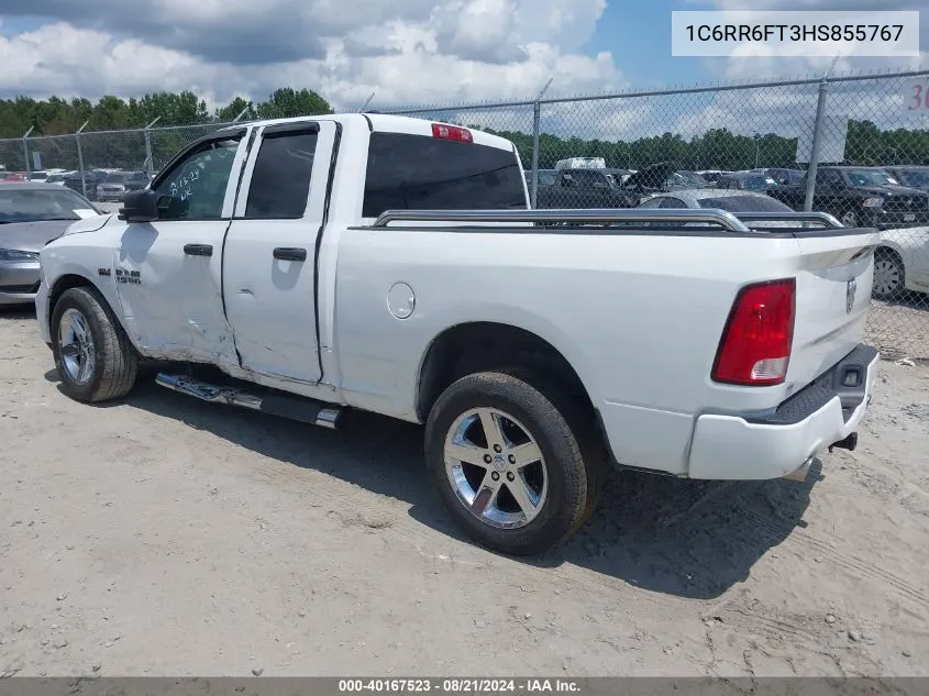 2017 Ram 1500 Express Quad Cab 4X2 6'4 Box VIN: 1C6RR6FT3HS855767 Lot: 40167523