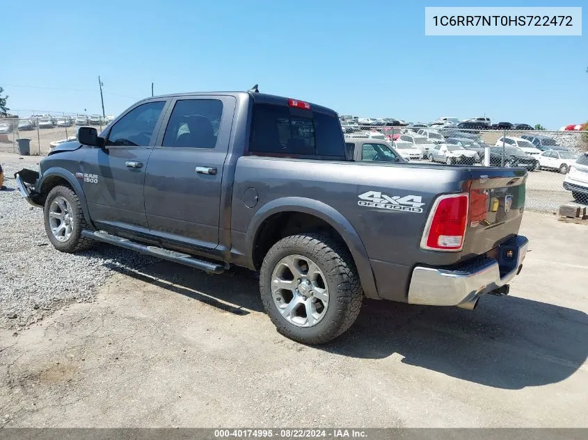 2017 Ram 1500 Laramie 4X4 5'7 Box VIN: 1C6RR7NT0HS722472 Lot: 40174995