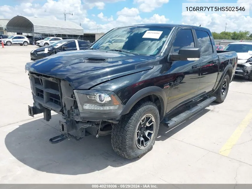 2017 Ram 1500 Rebel 4X4 5'7 Box VIN: 1C6RR7YT5HS502546 Lot: 40218006