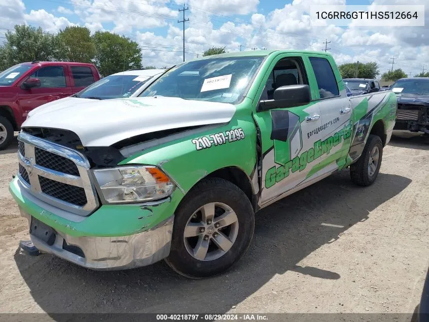 2017 Ram 1500 Slt Quad Cab 4X2 6'4 Box VIN: 1C6RR6GT1HS512664 Lot: 40218797