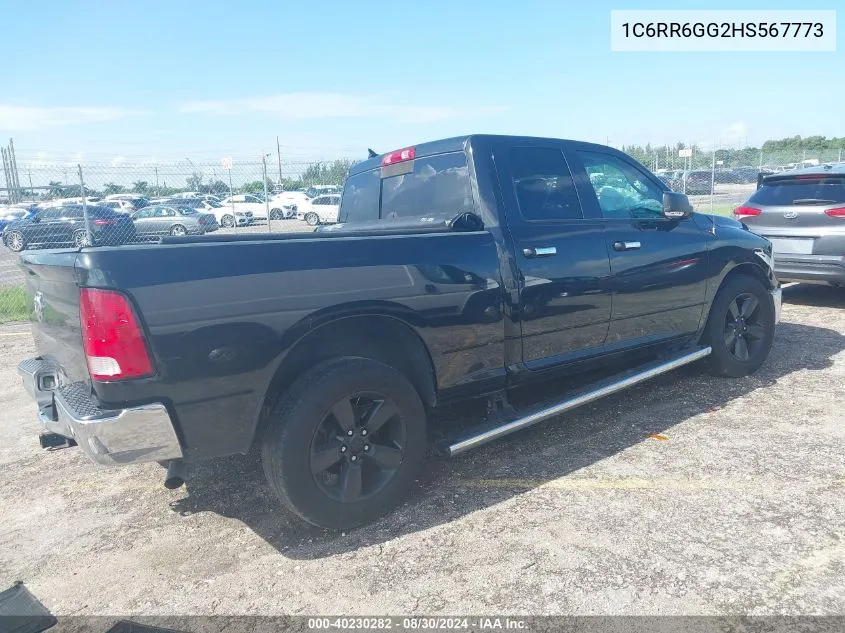 1C6RR6GG2HS567773 2017 Ram 1500 Big Horn Quad Cab 4X2 6'4 Box