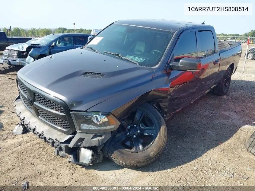 2017 Ram 1500 Night 4X4 6'4 Box VIN: 1C6RR7UT2HS808514 Lot: 40250383