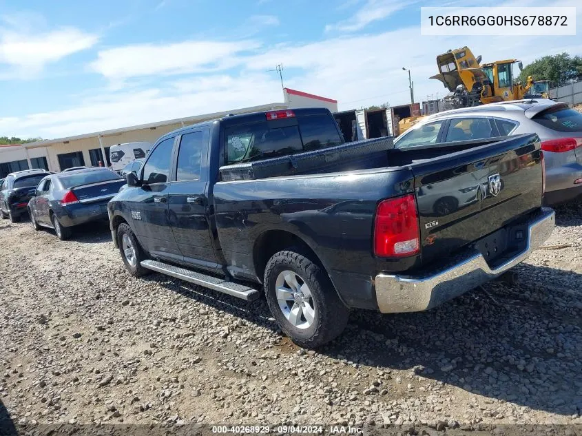 2017 Ram 1500 Slt Quad Cab 4X2 6'4 Box VIN: 1C6RR6GG0HS678872 Lot: 40268929