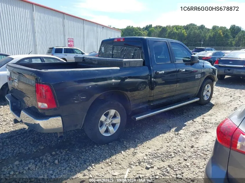 2017 Ram 1500 Slt Quad Cab 4X2 6'4 Box VIN: 1C6RR6GG0HS678872 Lot: 40268929