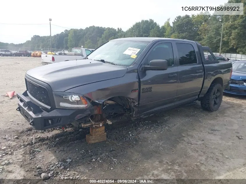 2017 Ram 1500 Express 4X4 5'7 Box VIN: 1C6RR7KT9HS698922 Lot: 40274054