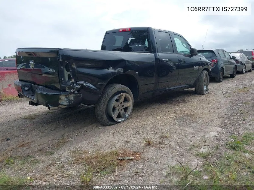 2017 Ram 1500 Express Quad Cab 4X4 6'4 Box VIN: 1C6RR7FTXHS727399 Lot: 40332687