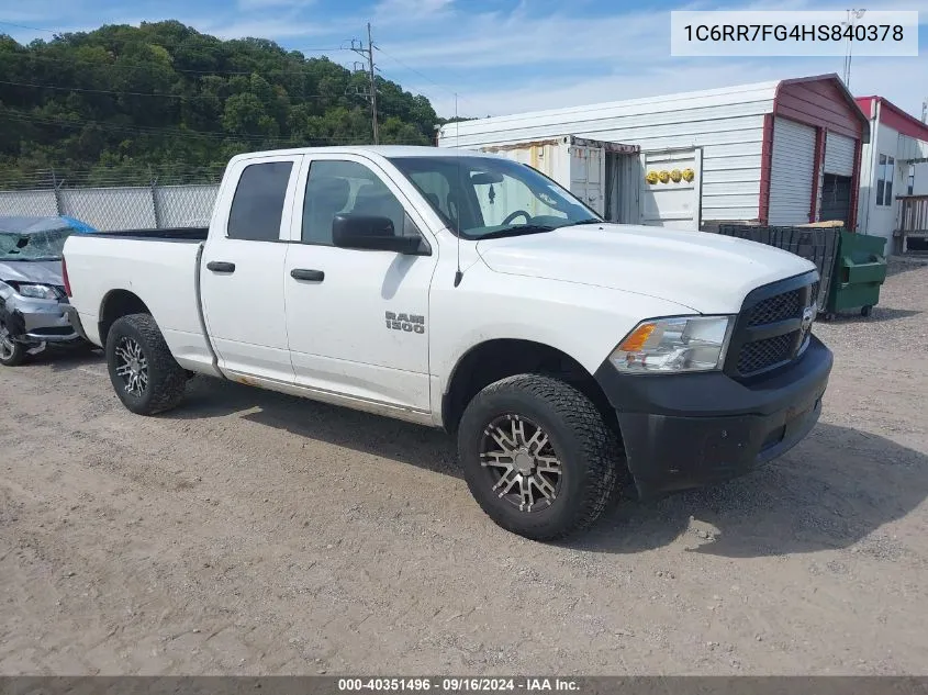 2017 Ram 1500 Tradesman Quad Cab 4X4 6'4 Box VIN: 1C6RR7FG4HS840378 Lot: 40351496