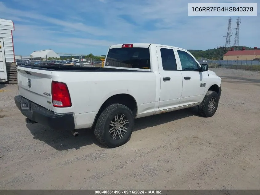 1C6RR7FG4HS840378 2017 Ram 1500 Tradesman Quad Cab 4X4 6'4 Box