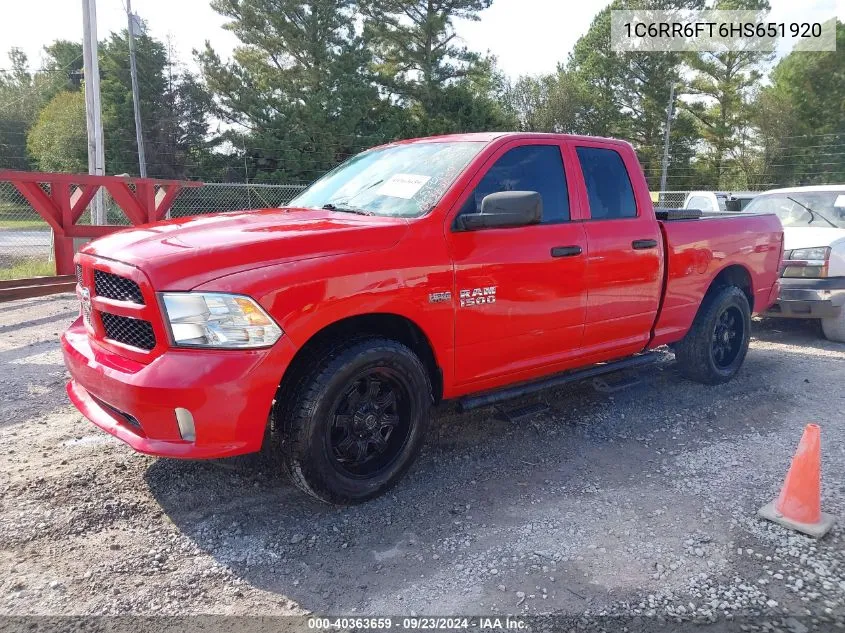 1C6RR6FT6HS651920 2017 Ram 1500 Express Quad Cab 4X2 6'4 Box