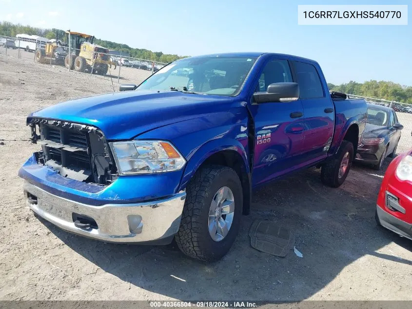 2017 Ram 1500 Slt VIN: 1C6RR7LGXHS540770 Lot: 40366504