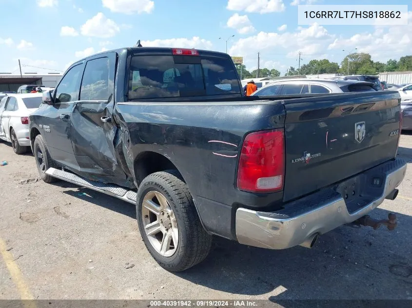 2017 Ram 1500 Lone Star Silver 4X4 5'7 Box VIN: 1C6RR7LT7HS818862 Lot: 40391942