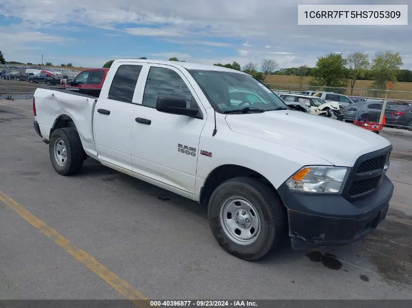 2017 Ram 1500 Tradesman Quad Cab 4X4 6'4 Box VIN: 1C6RR7FT5HS705309 Lot: 40396877