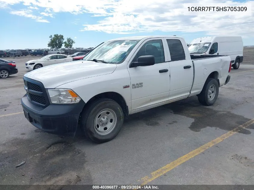 2017 Ram 1500 Tradesman Quad Cab 4X4 6'4 Box VIN: 1C6RR7FT5HS705309 Lot: 40396877