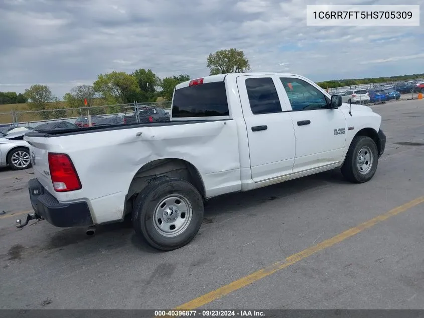 2017 Ram 1500 Tradesman Quad Cab 4X4 6'4 Box VIN: 1C6RR7FT5HS705309 Lot: 40396877