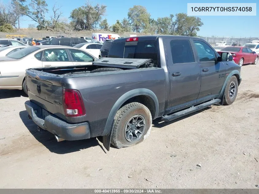 2017 Ram 1500 Rebel VIN: 1C6RR7YT0HS574058 Lot: 40413955