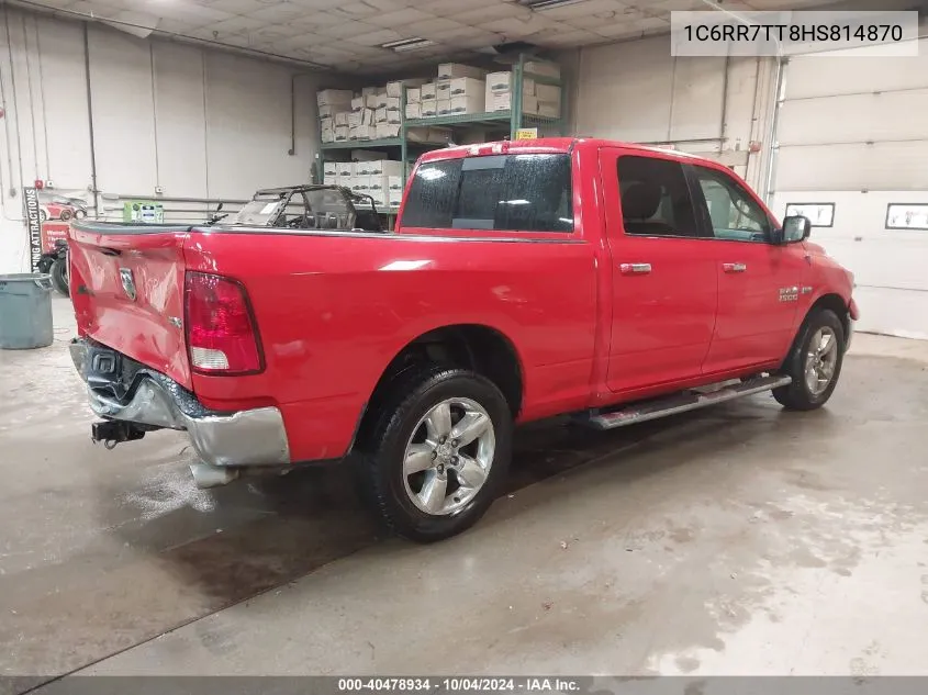 2017 Ram 1500 Big Horn 4X4 6'4 Box VIN: 1C6RR7TT8HS814870 Lot: 40478934