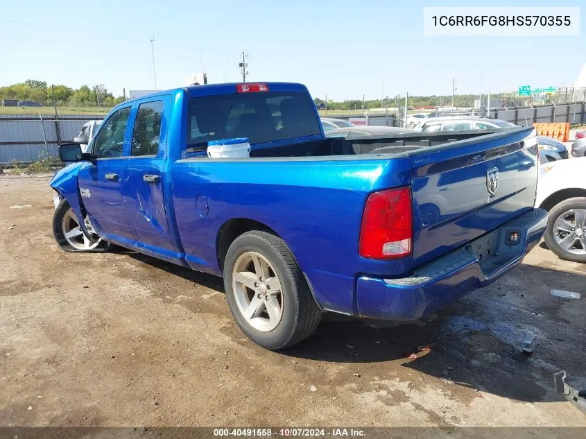 2017 Ram 1500 Express Quad Cab 4X2 6'4 Box VIN: 1C6RR6FG8HS570355 Lot: 40491558