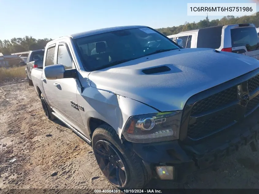 2017 Ram 1500 Night 4X2 5'7 Box VIN: 1C6RR6MT6HS751986 Lot: 40504381