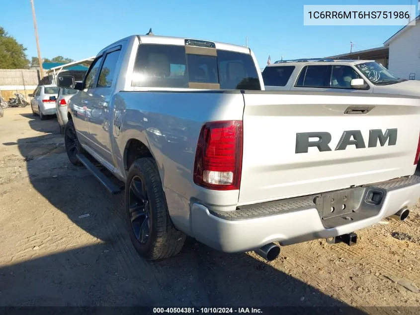 2017 Ram 1500 Night 4X2 5'7 Box VIN: 1C6RR6MT6HS751986 Lot: 40504381