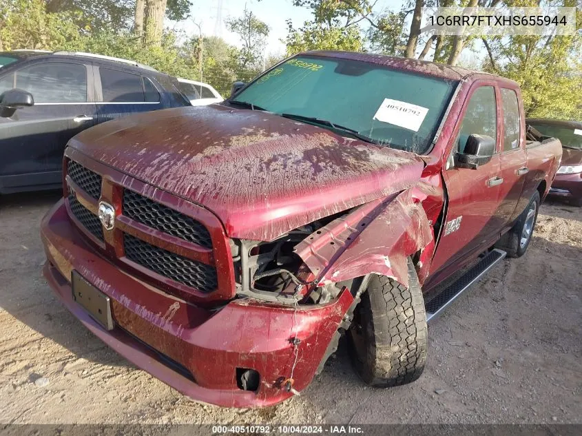 2017 Ram 1500 Express 4X4 6'4 Box VIN: 1C6RR7FTXHS655944 Lot: 40510792