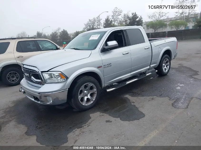 2017 Ram 1500 Laramie 4X4 6'4 Box VIN: 1C6RR7VT8HS502657 Lot: 40514348