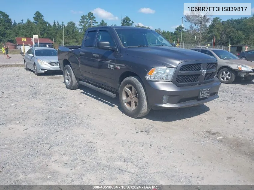 2017 Ram 1500 St VIN: 1C6RR7FT3HS839817 Lot: 40518694