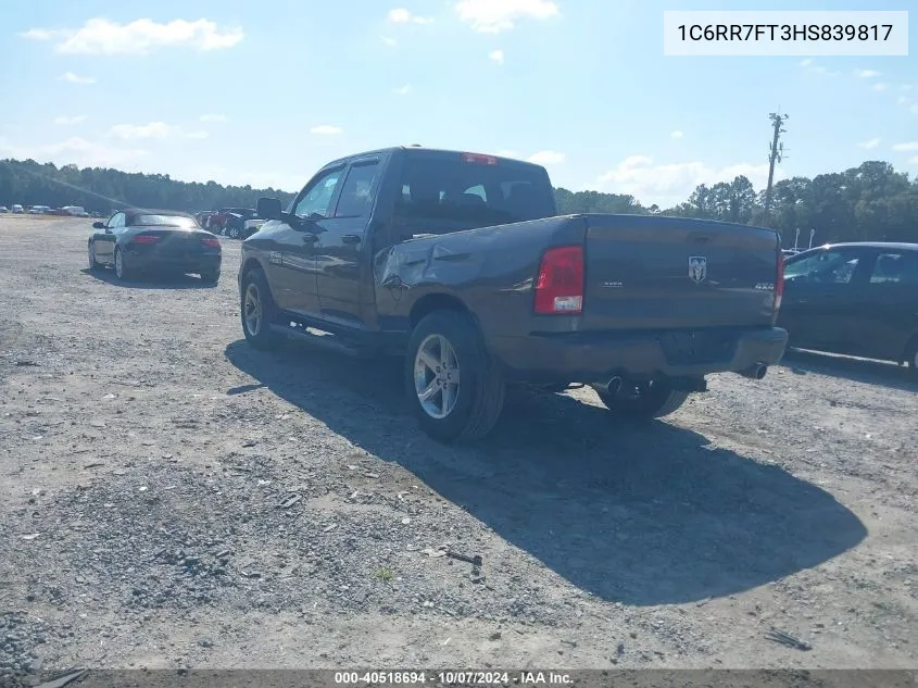 2017 Ram 1500 St VIN: 1C6RR7FT3HS839817 Lot: 40518694