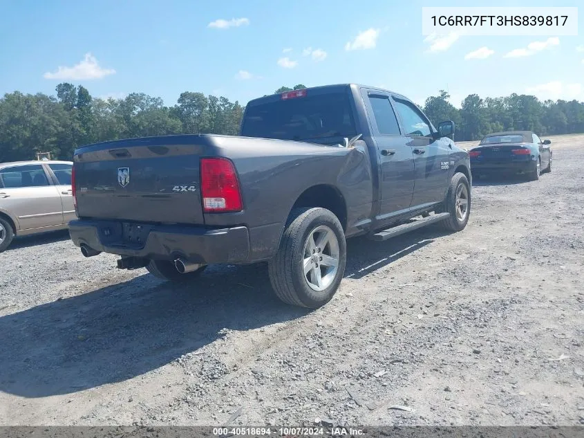 2017 Ram 1500 St VIN: 1C6RR7FT3HS839817 Lot: 40518694