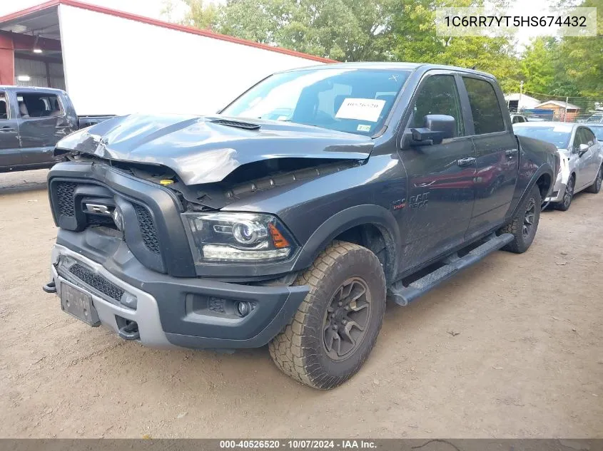 2017 Ram 1500 Rebel 4X4 5'7 Box VIN: 1C6RR7YT5HS674432 Lot: 40526520